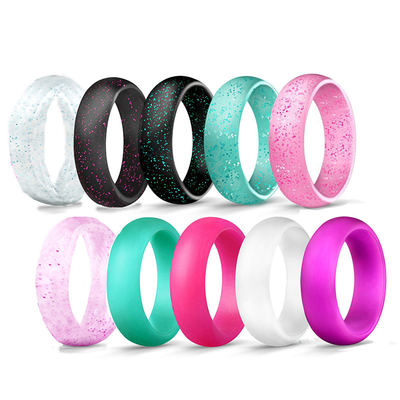 Het Siliconeringen van de vrouwen Modieuze Douane met de Fijne Trouwringen van het Flits Elegante Silicone