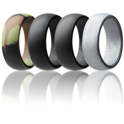 Rubberring 8mm van het 17 Kleuren Zwarte Silicone wijd 2.8mm Dikke Staprand Glad voor Overeenkomstenhuwelijk
