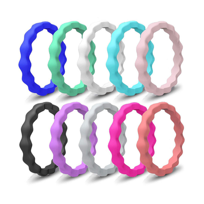 Medische de Vingerringen van Ranglogo custom wedding silicone rubber voor Vrouwen