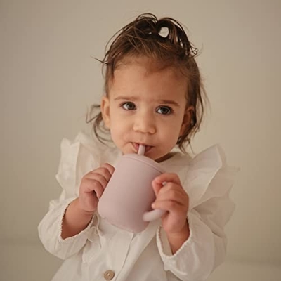 De lekvrije Kop van de Babysippy van de Silicone niet Misstap met Straw For Feeding