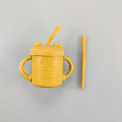De lekvrije Kop van de Babysippy van de Silicone niet Misstap met Straw For Feeding