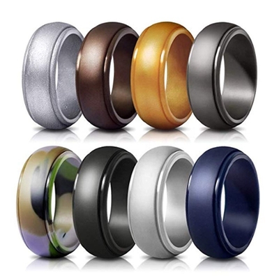 Van het de Bestsellersilicone van Amazonië de Ringen van het Siliconesporten van Ring Step Edge Wedding Band voor Mensen