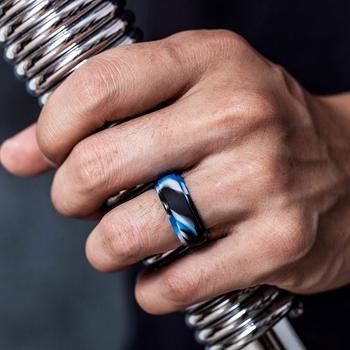 De Overeenkomst Ring Finger Ring For Men van het siliconehuwelijk en het Embleem van de Vrouwendouane