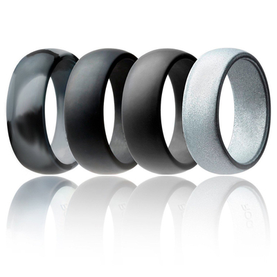 Rubberring 8mm van het 17 Kleuren Zwarte Silicone wijd 2.8mm Dikke Staprand Glad voor Overeenkomstenhuwelijk