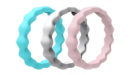 Medische de Vingerringen van Ranglogo custom wedding silicone rubber voor Vrouwen