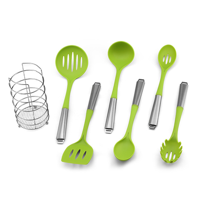 Reeks van het de Keukenhulpmiddel van het Oilproof de Geurloze Silicone, Heatproof-Silicone het Koken Lepelreeks