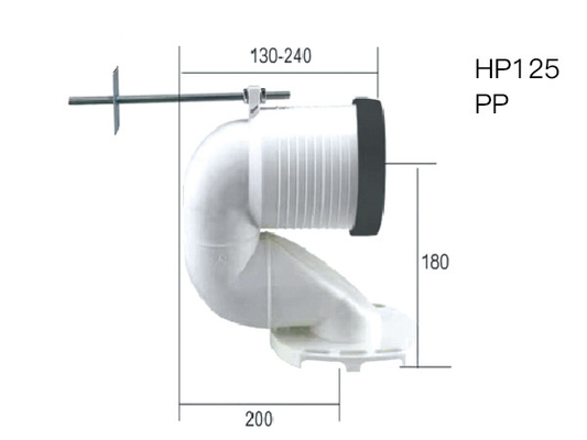 Praktische Anticorrosieve Waterclosetschakelaar, het Afvalpijp van Oilproof Flexi voor Toilet